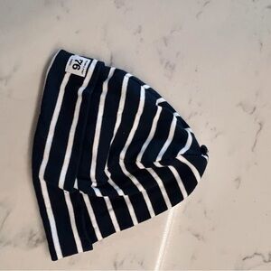 Polarn O. Pyret Navy and White Striped Beanie